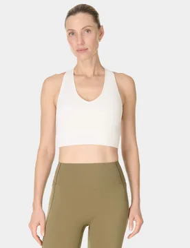 Stamina Soft Touch Voop Non Wired Sports Bra White female - Sweaty betty - FashionsVida