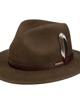 Glencoe Traveller Wool Hat by - olive - Size: XXL (62-63 cm) - Stetson - FashionsVida