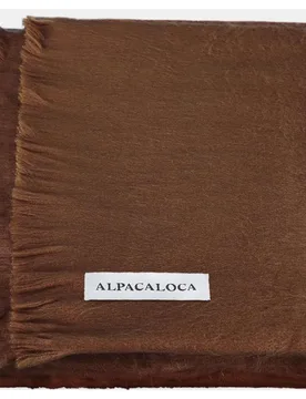 Bufanda de alpaca en tono marrón - Alpaca Loca - FashionsVida