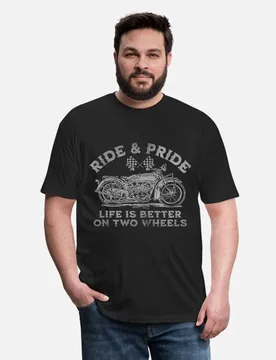 Ride and Pride Vintage Motorcycle Retro Cafe Racer Gift T-Shirt for Racing bikers 100% cotton Graphic clothes All size Tee - Aliexpress - FashionsVida
