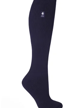 Women's 1 Pair SockShop Long 2.3 TOG Thermal Socks Navy 4-8 - Blue - Size: Small - Heat Holders - FashionsVida