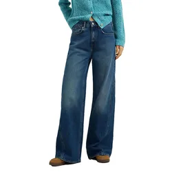 Jeans A Vita Alta Belle Contrast Flare Fit Denim 32