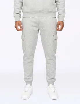 Mens Logo Cargos Sn99 In Grey Marl - Size 2xl - Siksilk - FashionsVida