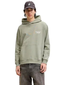 Sweat à Capuche Norrebro Typo Back Seagrass L - Jack & jones - FashionsVida
