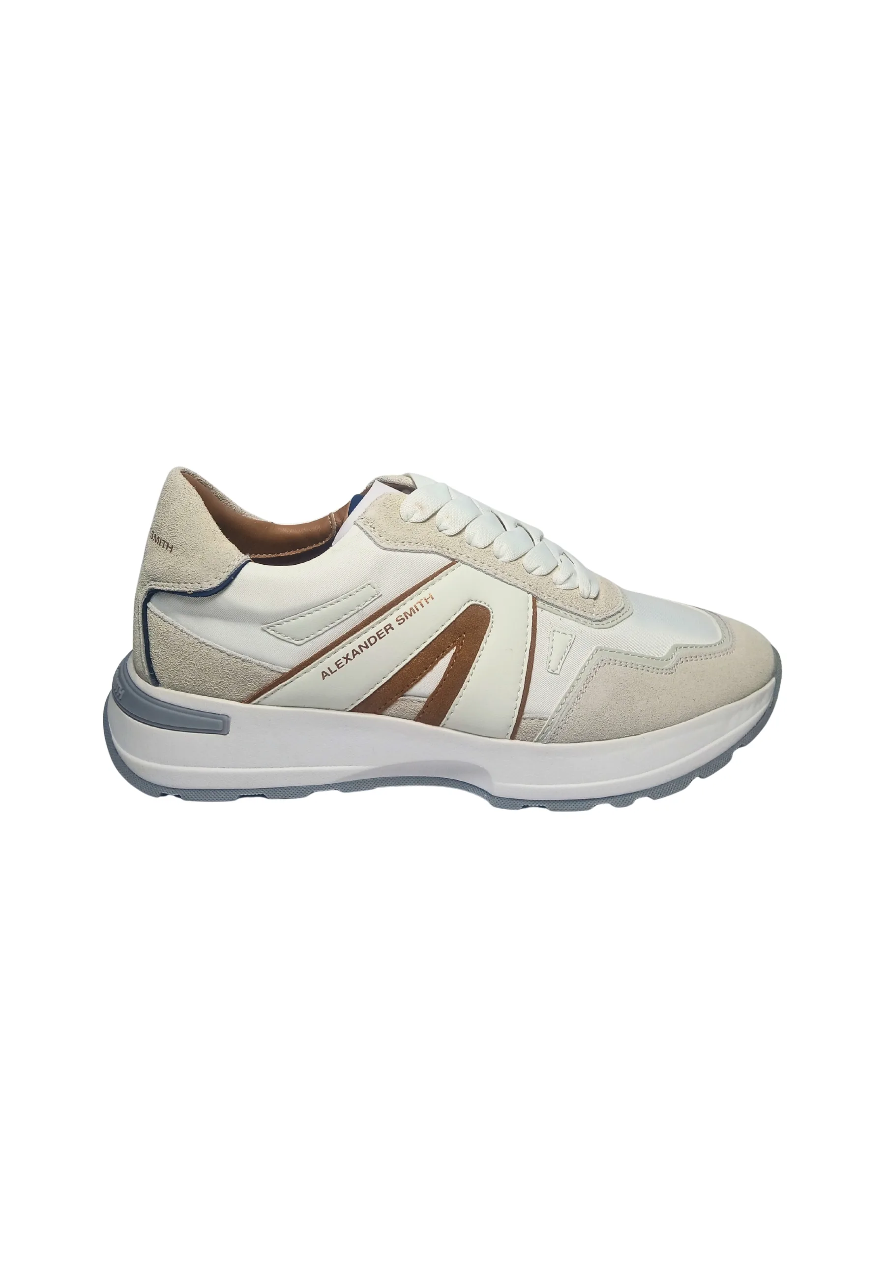 Scarpe Uomo Liverpool Man White Ivory Blue - Alexander Smith - FashionsVida