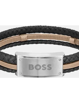 Pulsera Galen de cuero bicolor - Boss - FashionsVida