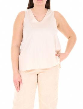 Canotta in satin CHAMPAGNE 48