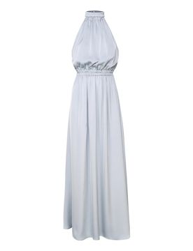 Vestito Lungo Con Collo Alto