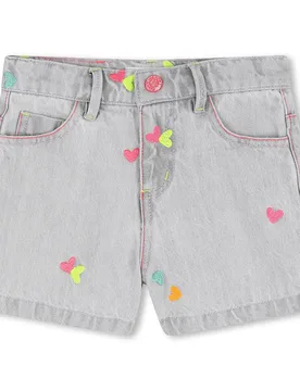 Short U21889 Denim Grey 4 Années Fille - Billieblush - FashionsVida