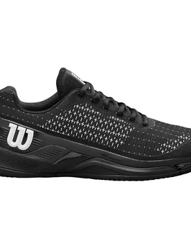 Rush Pro Extra Duty All Court Shoes Black / Black / White UK 11.5 - Wilson - FashionsVida