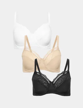 Pk Wired Full Cup Minimiser Bras C-H Black Mix female - M&S - FashionsVida