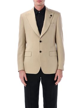 Single-breasted Viscose and Silk Blazer