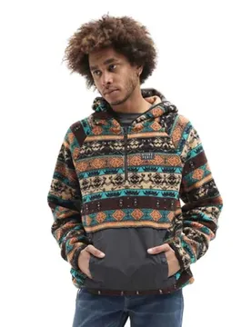 Polaire à Capuche Dalton Brown Turquoise M