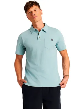 Polo à Manches Courtes Charles Tourma Blue M - Protest - FashionsVida