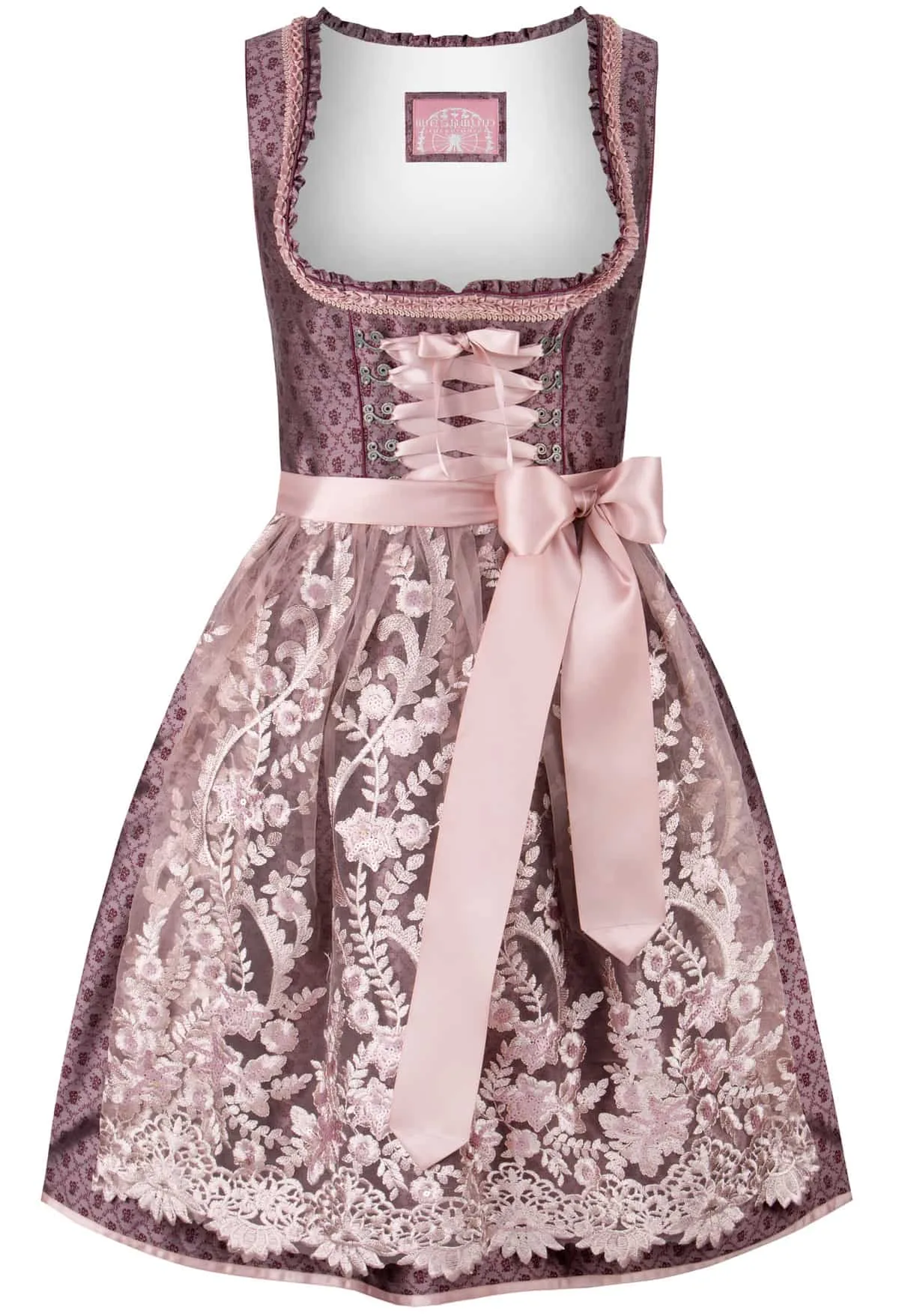 Dirndl Palina (bordeaux, Gr. 42) von Wiesnwuid für Damen, 100% Polyester - Stockerpoint - FashionsVida