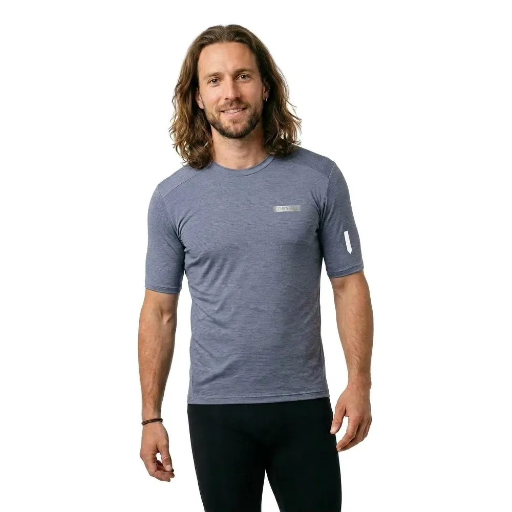 Maglietta A Maniche Corte Adventure Tech Merino Grisaille Blue - Q36.5 - FashionsVida