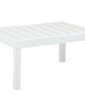 Niedrige Tische Für Draußen Table D'Appoint D'Extérieur Plastique Blanc 78x55x38 Cm Einheitsgrösse