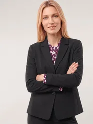 Kofferblazer Deluxe, normale Größen#Kurzgrößen, Farbe Schwarz, 50, Damen
