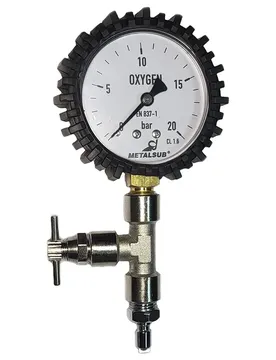 Manometro Medium Pressure Adjustment With Purge 0-25 Bar