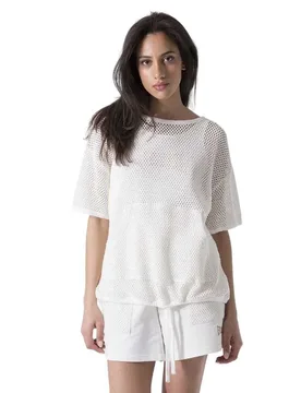T-shirt à Manches Courtes Crochet Off White L - Everlast - FashionsVida