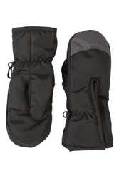 Kids Snow Mittens - Black - Black - Size: XXS
