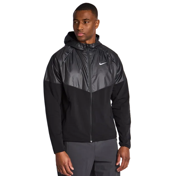 Miler Men Track Tops - Black - Size M - Poly Woven - Black - Size: Medium - Nike - FashionsVida