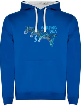 Sweat à Capuche Surf Dna Two-colour Royal Blue / White S Homme - Kruskis - FashionsVida