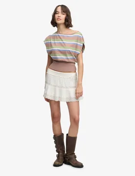 Superdry Damen Ibiza Minirock Lockere Passform White - Größe: 42 - 54.99 - FashionsVida