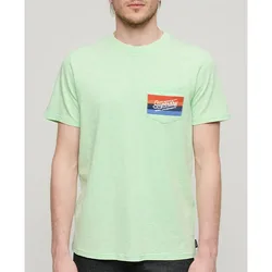 Maglietta A Maniche Corte Cali Logo Neon Mint Green Slub S