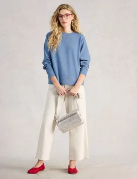 Pure Cotton Sweatshirt Blue female - White stuff - FashionsVida