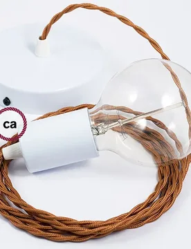 Cables Suspension Luminaire Tm22 50 Cm Whiskey / White One Size - Creative - FashionsVida
