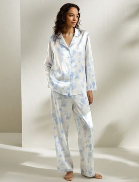 Pyjama Soie Piping Contrasté, Collection La Terra 100% Soie Conçu Pour La Beauté Une Meilleure Peau XL
