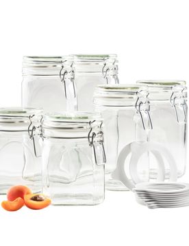 Vorratsglas-Set mit Deckel, Glas Gothika transparent