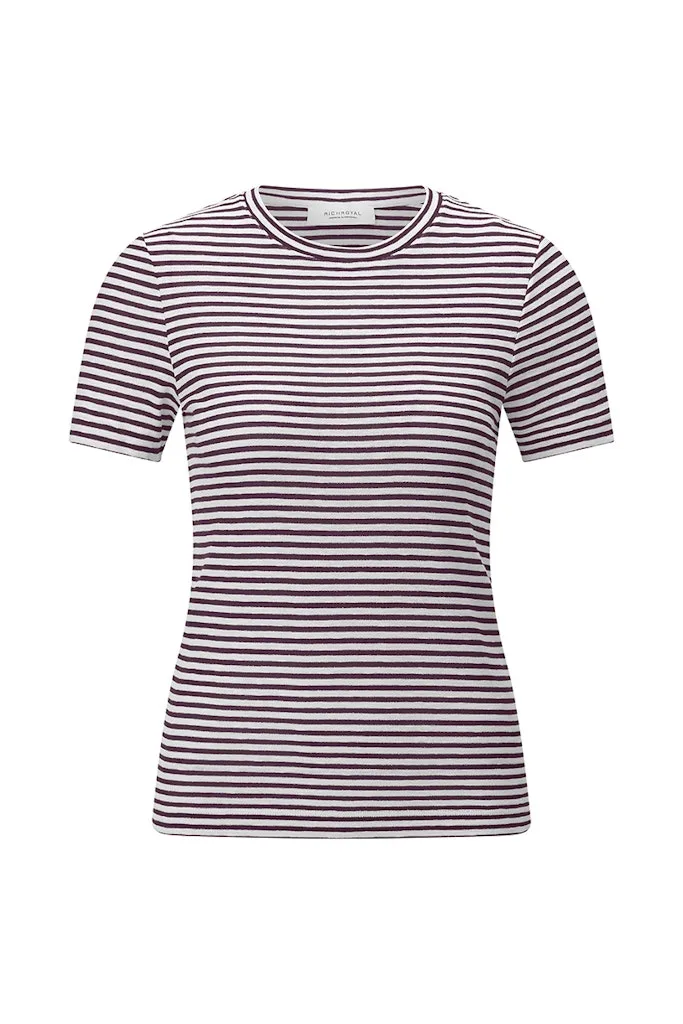 Organic parkle triped hirt female - S - FashionsVida