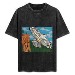 Northern Goshawk soaring over Battleship Rock T-Shirt cotton t shirts man 100% cotton t shirt man T-Shirt