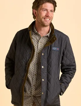 Sanderstead Diamond Quilted Mens Jacket - - Size: M - Brakeburn - FashionsVida