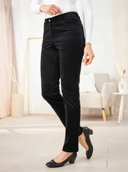 Komfortbundhose Samtweich - Schwarz - female - Size: 19