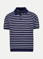 Polo Poloshirt in Strick Qualität Blau M