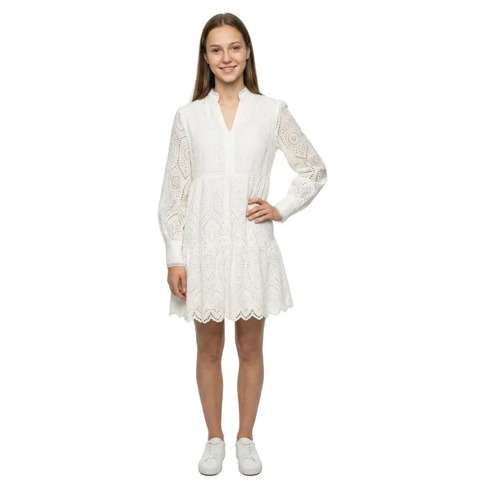Vestito A Maniche Lunghe Holi Star White S - Yas - FashionsVida