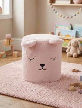 Pouf a forma di coniglio - rosa pastello