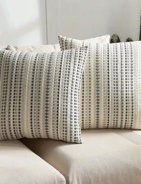 Pieza/2 piezas Funda de almohada con estampado de lunares en estilo nórdico moderno, adecuada para dormitorio, sofá, coche, etc. (Relleno de almohad - Shein - FashionsVida
