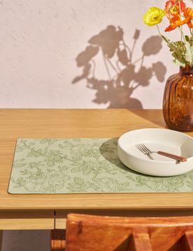 Tovaglietta con motivo vegetale - verde pallido