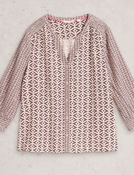 May EcoVero Mix Print Top - White stuff - FashionsVida