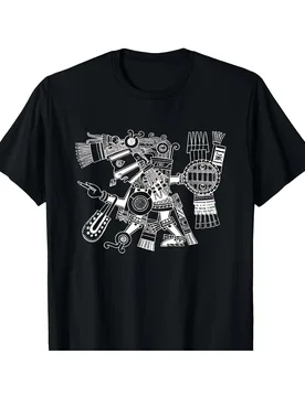 Global Motif, Tezcatlipoca Aztec Warrior Graphic T-Shirt 100% Cotton O-Neck Short Sleeve Summer Casual Mens T-shirt Streetwear - Aliexpress - FashionsVida