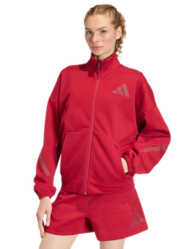 Z.n.e. Track Top Damen Trainingsoberteile - Rot - Größe XS (30-32) - Poly Mesh Red XS (30-32)