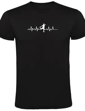 T-shirt à Manches Courtes Soccer Heartbeat Black S