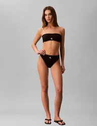 Graphic Monogram High Waisted Bikini Bottoms Black female