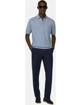 Pantalón de algodón lino - Boggi Milano - FashionsVida