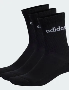 Calze Linear Cushioned (3 paia) 43-45 Black / White - Adidas - FashionsVida