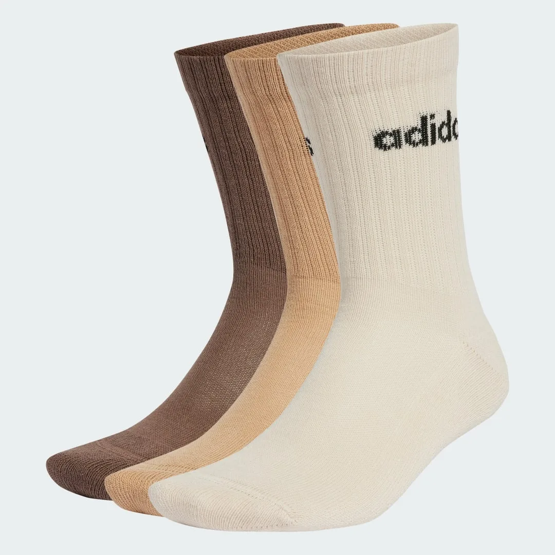 Calze Linear Cushioned (3 paia) 46-48 Brown / Magic Beige / Earth Strata - Adidas - FashionsVida